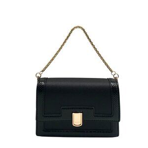 Aldo Black Embossed Trim Convertible Handbag